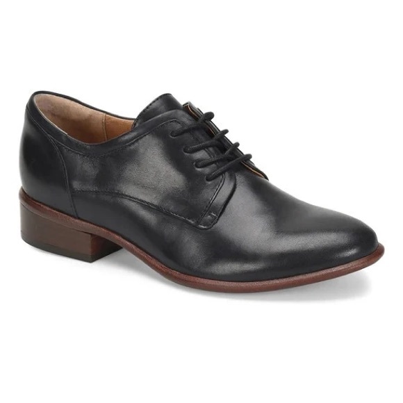 Sofft Sweden Black Leather Oxford Shoes 